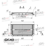 Дождеприемник чугунный большой ДБ2 (В125)-2-37x77